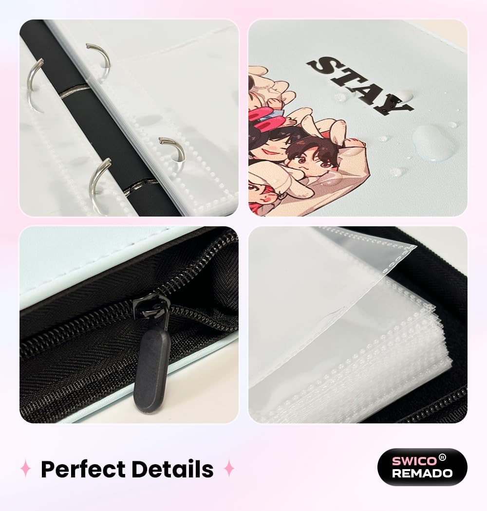 Cute Photocard Binder Cartoon 400 Pockets Photocard Holder Book with Sleeves Photo Album for Lomo Cards