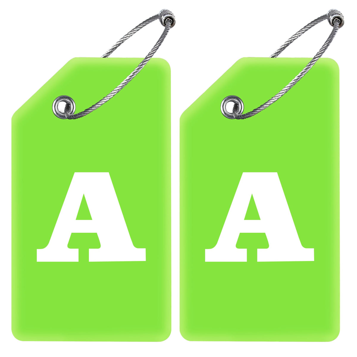 Gostwo 2 Pack Silicone Initial Luggage Tags for Suitcases Travel Essentials