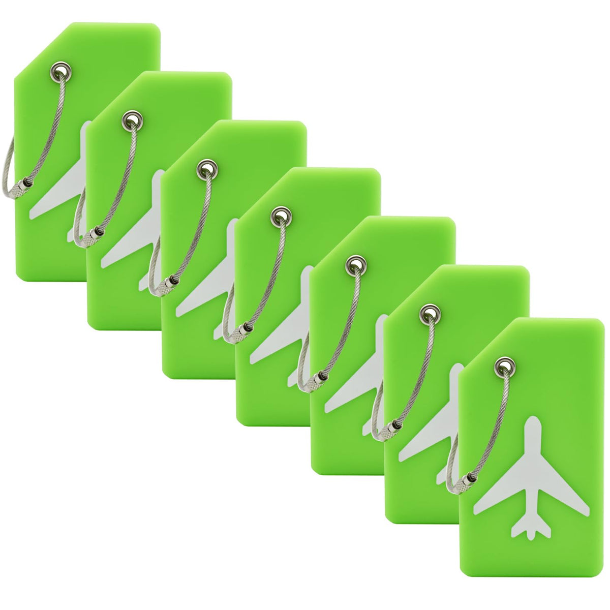 7 Pack Silicone Luggage Tag for Suitcases with Stainless Loop, TSA Approved, Privacy Protection Travel Essentials Bag Tags(Colorful)