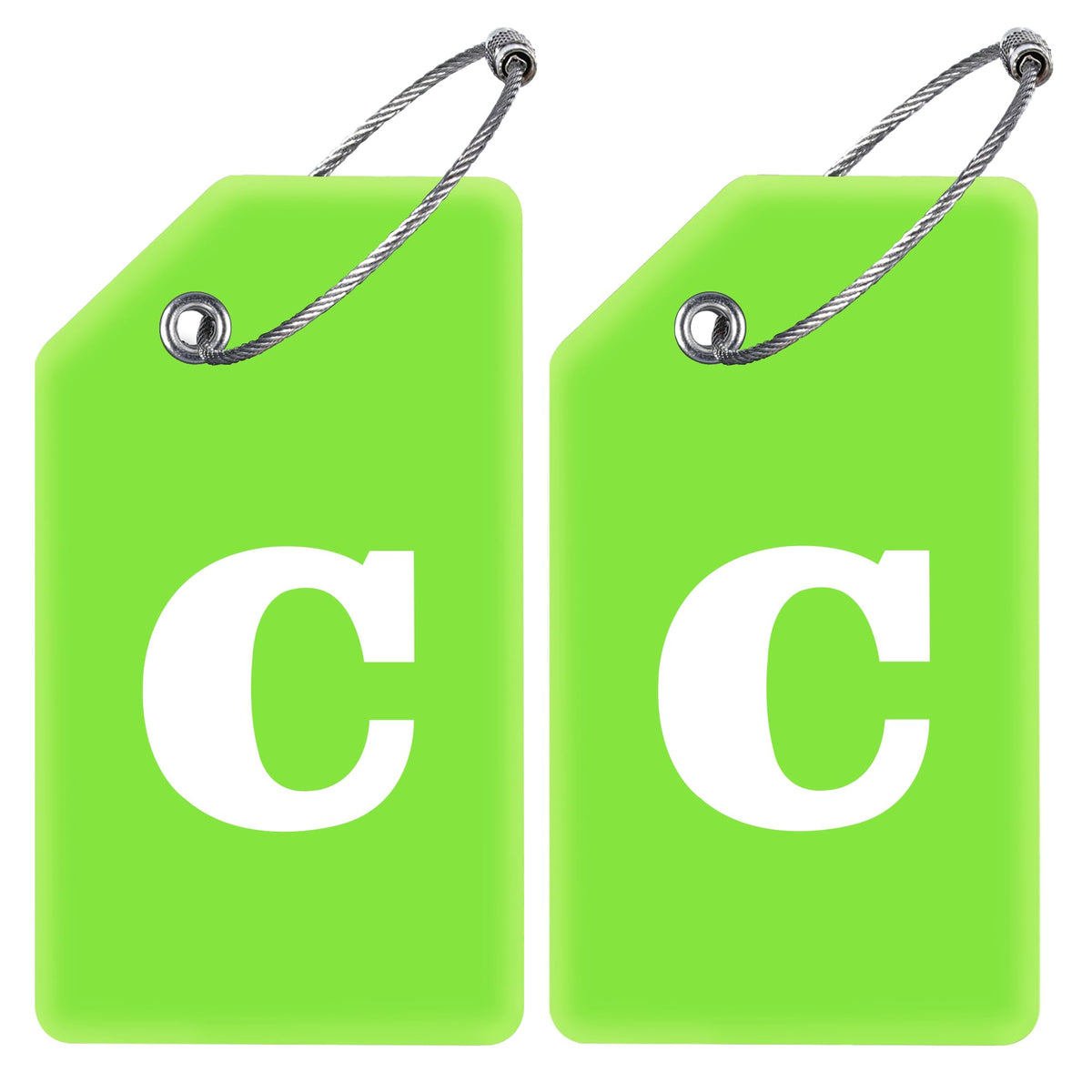 Gostwo 2 Pack Silicone Initial Luggage Tags for Suitcases Travel Essentials