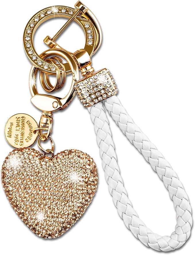 Heart Keychain Wristlet Bling Keychains For Women Key Chain For Car Keys