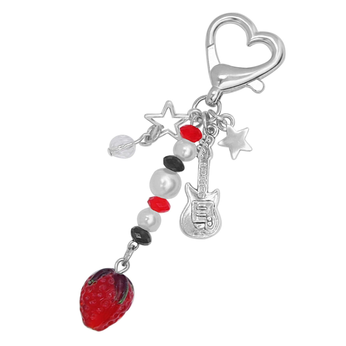 AGEN KGEN Aesthetic Y2K keychains Cute Butterfly Star Strawberry Bear Guitar Keychains Charms for Women Bag Purse Gifts