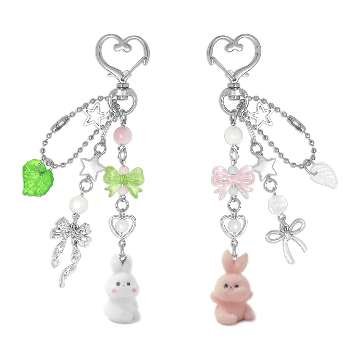 Cute Pink Fuzzy Cat Aesthetic Y2K Stylish Keychains