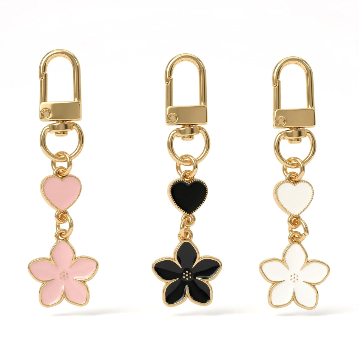 AGEN KGEN Cute Flower keychains for Women, Aesthetic Keychain Charms, Bag ＆ Purse Charms for Handbags ＆ Backpacks Accessories