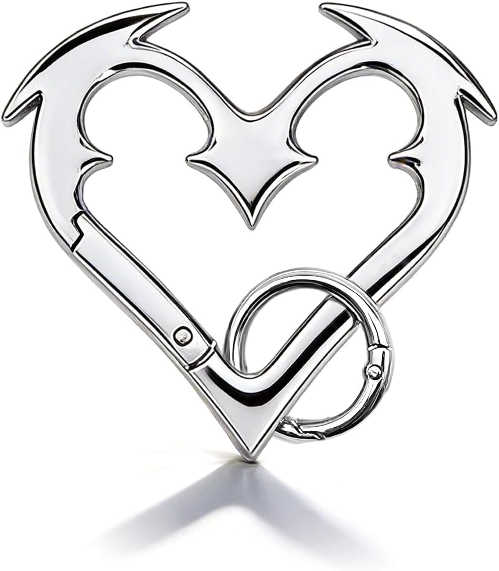 Angyape Y2K Heart Carabiner Keychain Cute Star Carabiner Clip for Keys Cool Key Ring Purse Bag Charms Goth Accessories Gifts