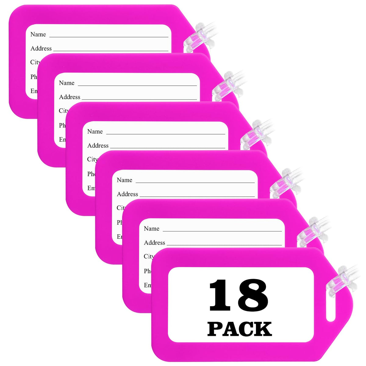 Sodsay 10 Pack Luggage Tag Bright Luggage Tags for Suitcases Bag Tags Name Tags for Kids Travel Accessories Must Haves by Sodsay (Colorful)