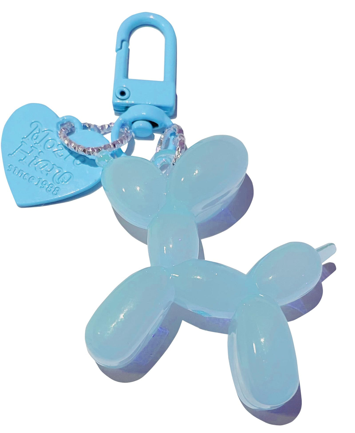 LAEKOU Jelly Balloon Dog Keychain for Women, Cute Bag Charms Key Chain