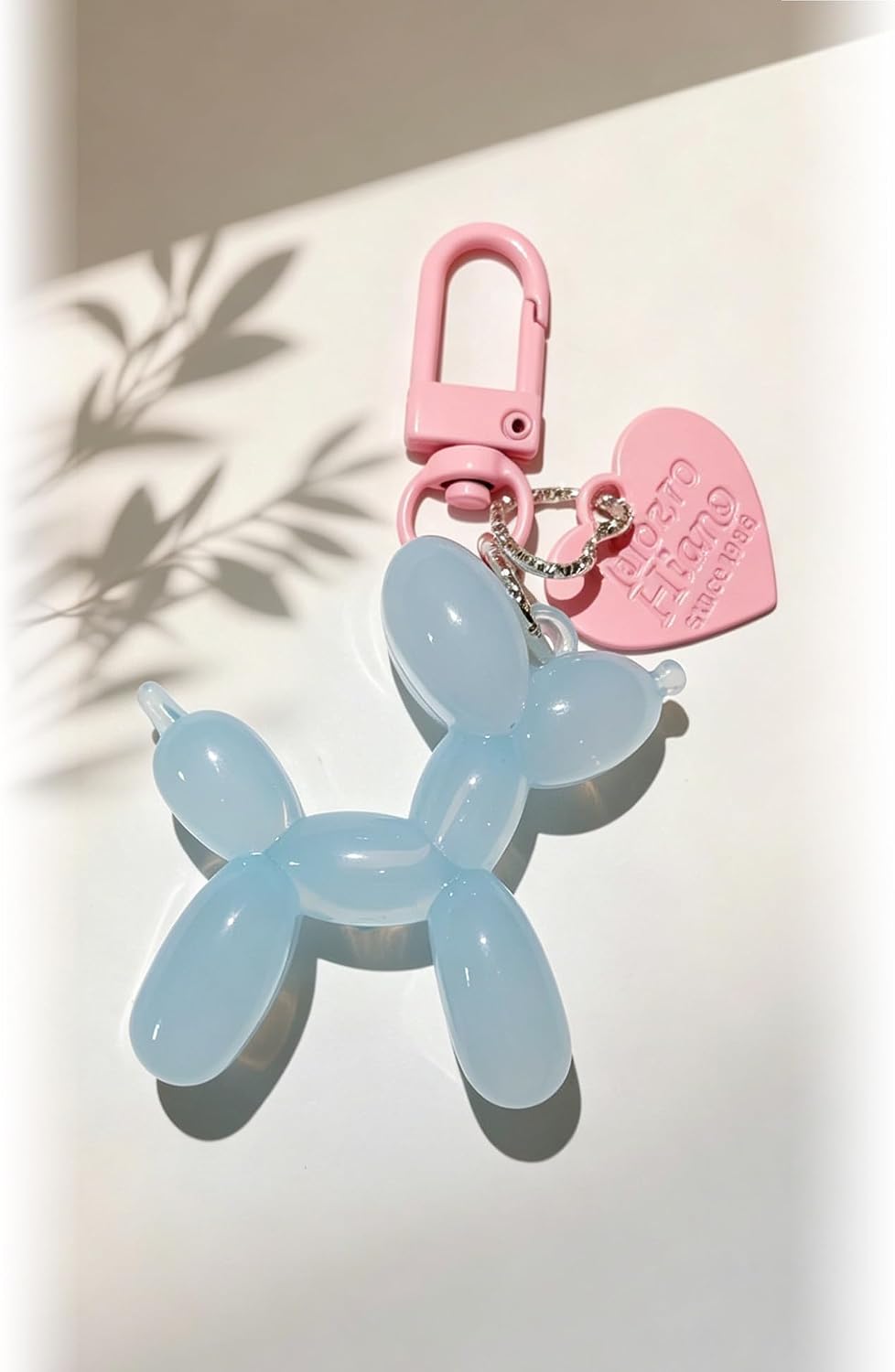 LAEKOU Jelly Balloon Dog Keychain for Women, Cute Bag Charms Key Chain
