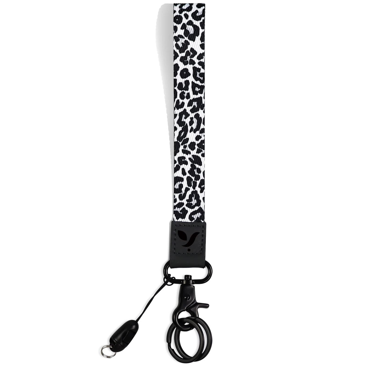 Yiflin Cute Wrist Lanyard for Keys, Keychain, Wallet, Id Holder, Cell Phone, Wristlet Lanyard Key Chain Holder（Black Leopard）