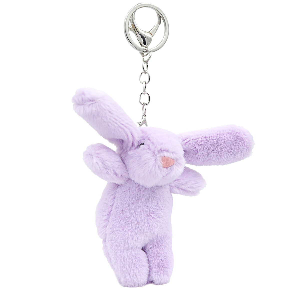 Miokkley Cute Bunny Plush Keychain for Backpack, 3.5" Inch Mini Rabbit Keychain Purse Charm Pendant Gift for Women
