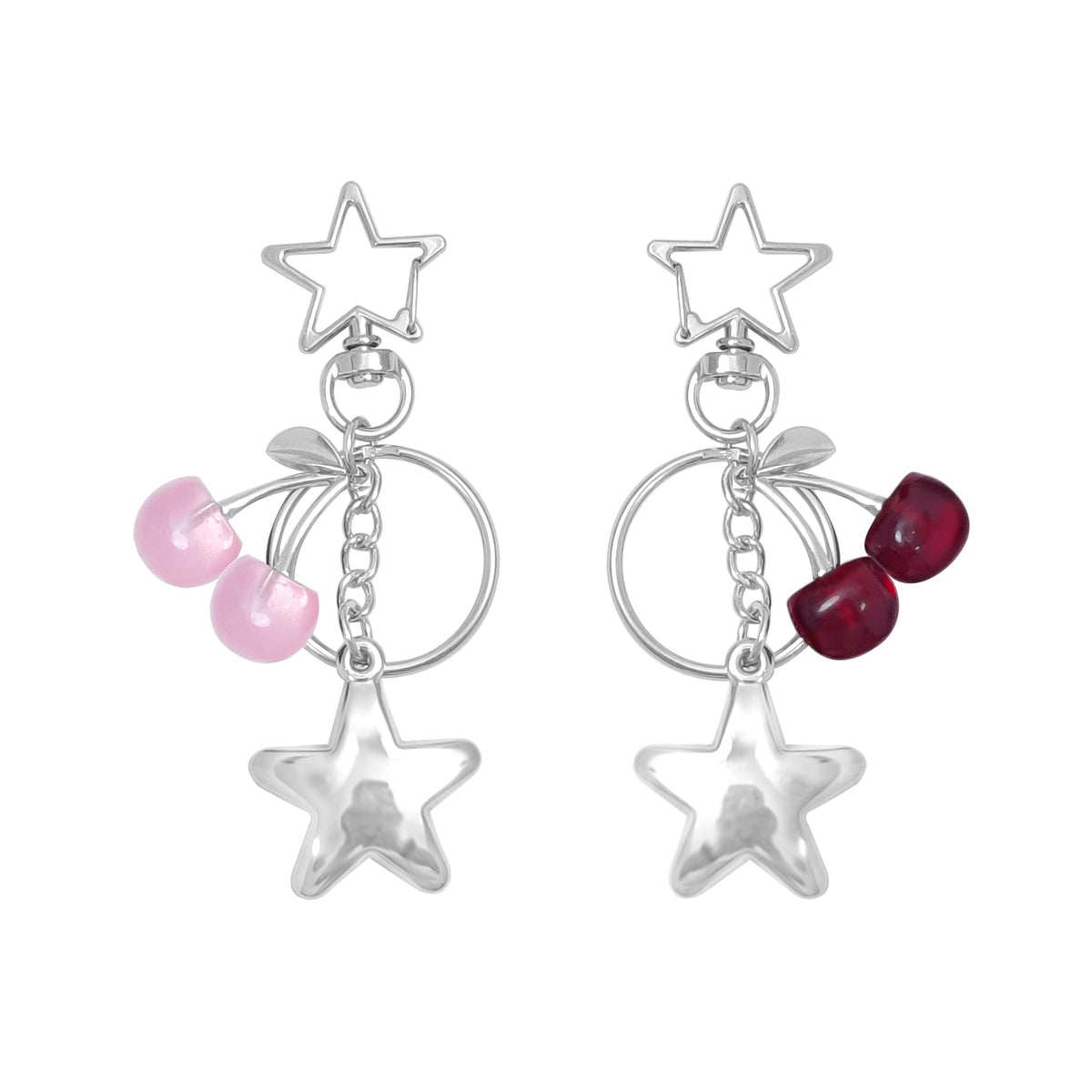 AGEN KGEN Aesthetic Y2K keychains Cute Butterfly Star Strawberry Bear Guitar Keychains Charms for Women Bag Purse Gifts