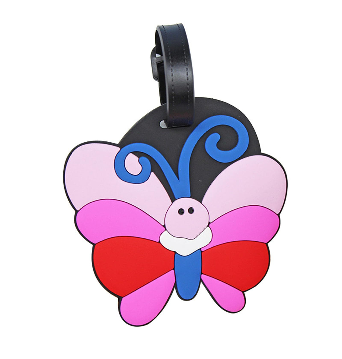 Funny Silicone Luggage Tags Cute Butterfly Travel Bag Identifiers (Purple)