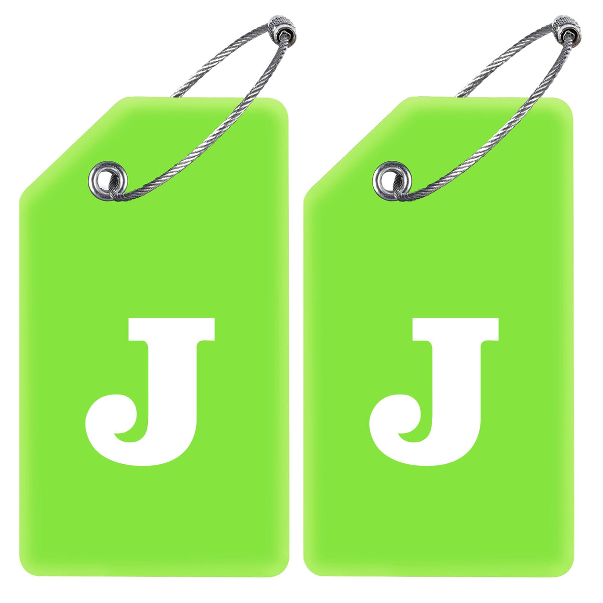 Gostwo 2 Pack Silicone Initial Luggage Tags for Suitcases Travel Essentials
