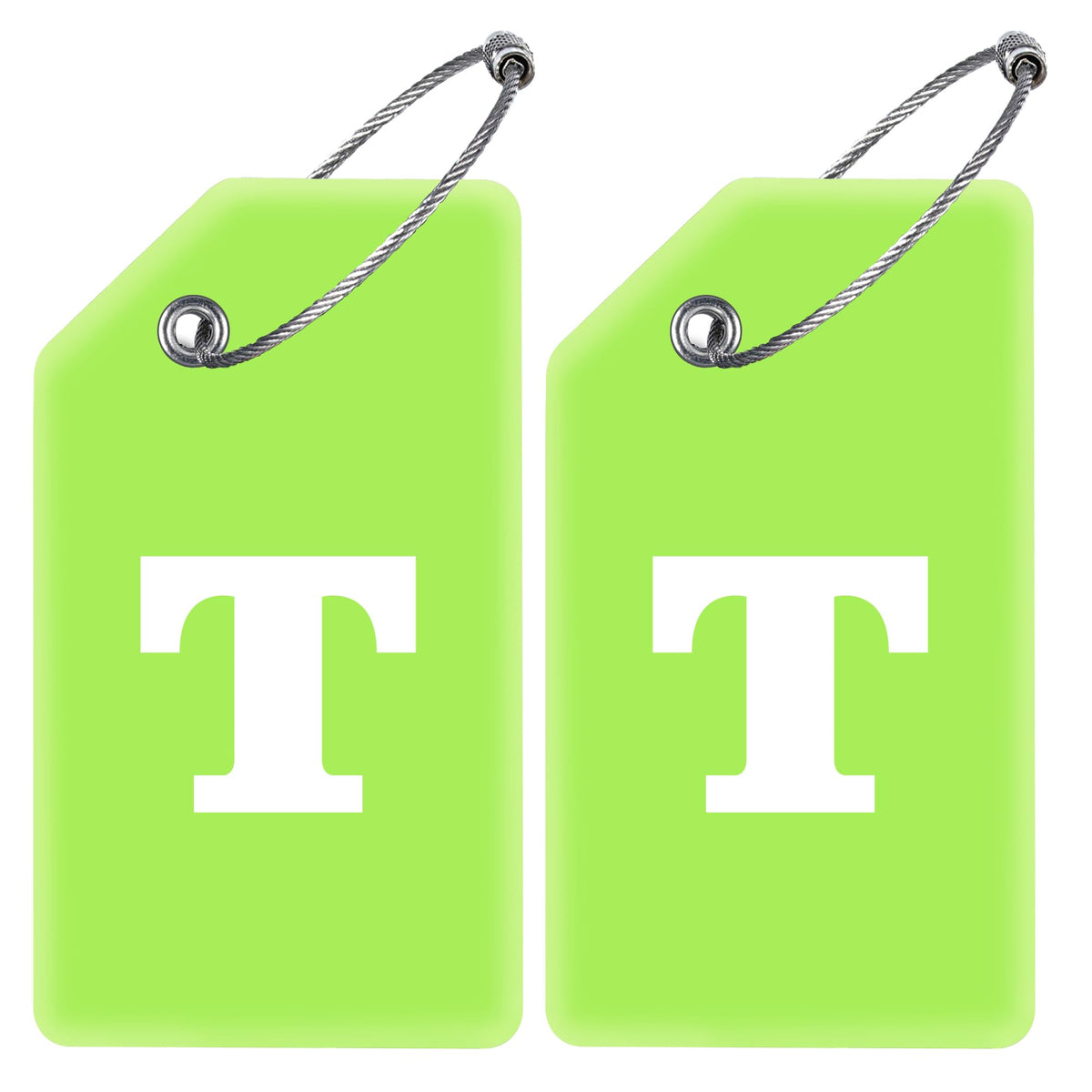 Gostwo 2 Pack Silicone Initial Luggage Tags for Suitcases Travel Essentials