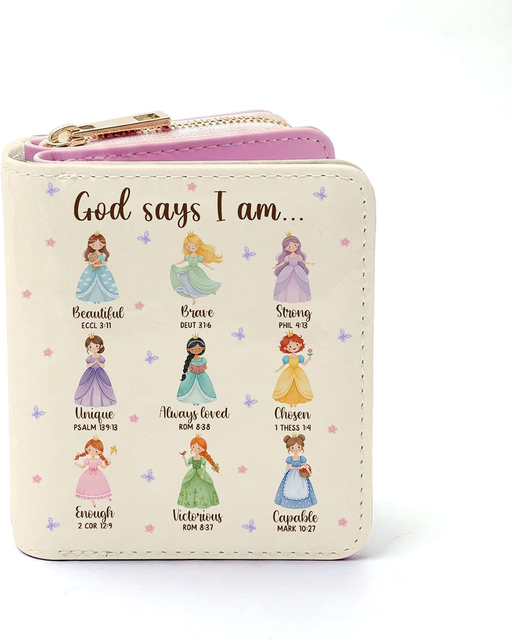 Credit Card Holder Wallet for Women, Christian Wallet For Women, Christian Gifts Aesthetic Princess Card Holder Purse, Birthday Christmas Graduation Gifts For Women, Princess Purse