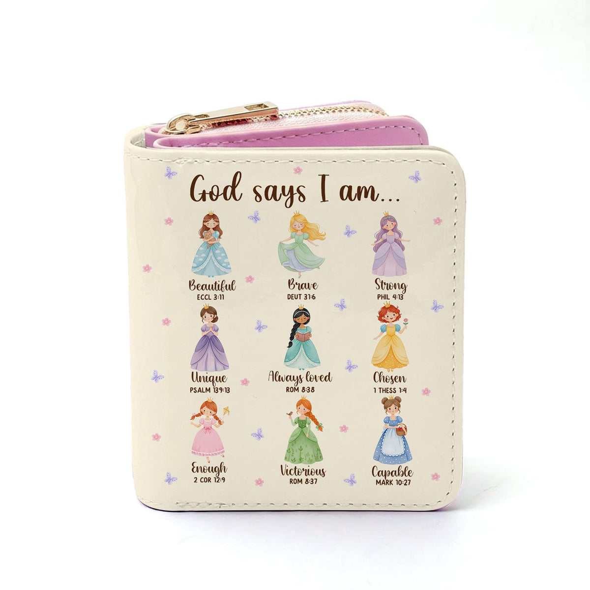 Credit Card Holder Wallet for Women, Christian Wallet For Women, Christian Gifts Aesthetic Princess Card Holder Purse, Birthday Christmas Graduation Gifts For Women, Princess Purse