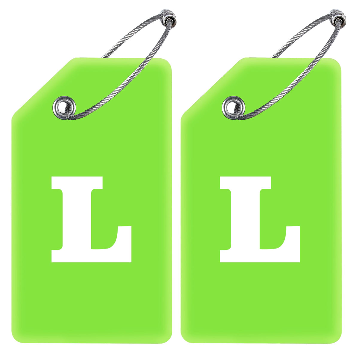 Gostwo 2 Pack Silicone Initial Luggage Tags for Suitcases Travel Essentials