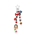 Keychain, Gifts for Animal & Anime Lovers, Y2K Heart Bow Pendant, Women Girls Kawaii Bag Charm