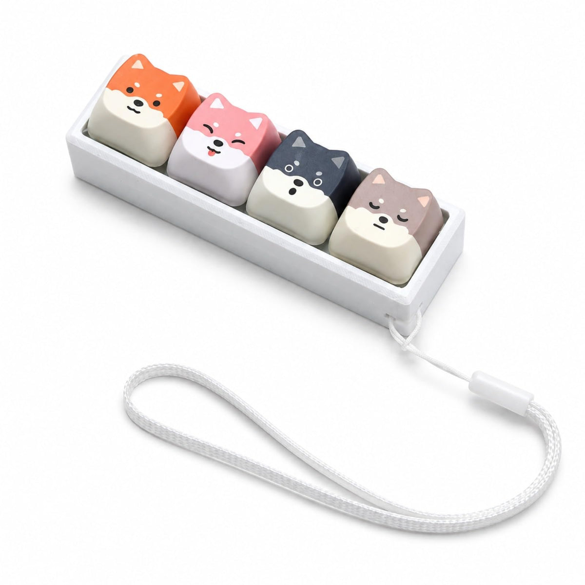 Cute Cat Keyboard Fidget Toy,Crisp Sound,Stress Relief Fidget Clicker Keychain,Creative Keycap Button, for Adults at Work, Travel, Home – Anxiety Relief & Focus Boost (Cat)