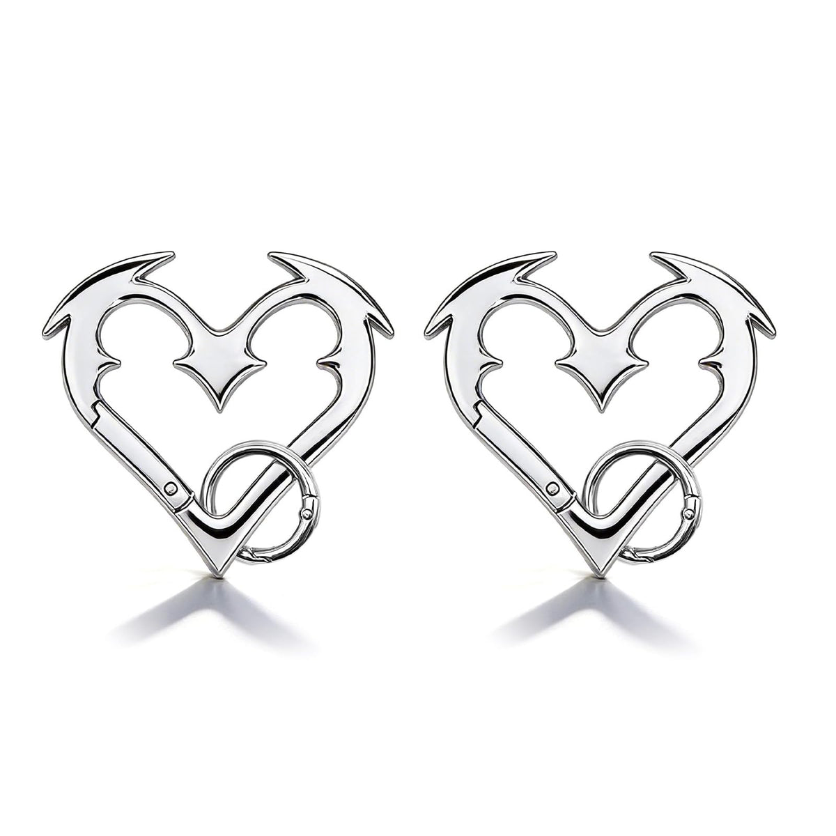 Angyape Y2K Heart Carabiner Keychain Cute Star Carabiner Clip for Keys Cool Key Ring Purse Bag Charms Goth Accessories Gifts