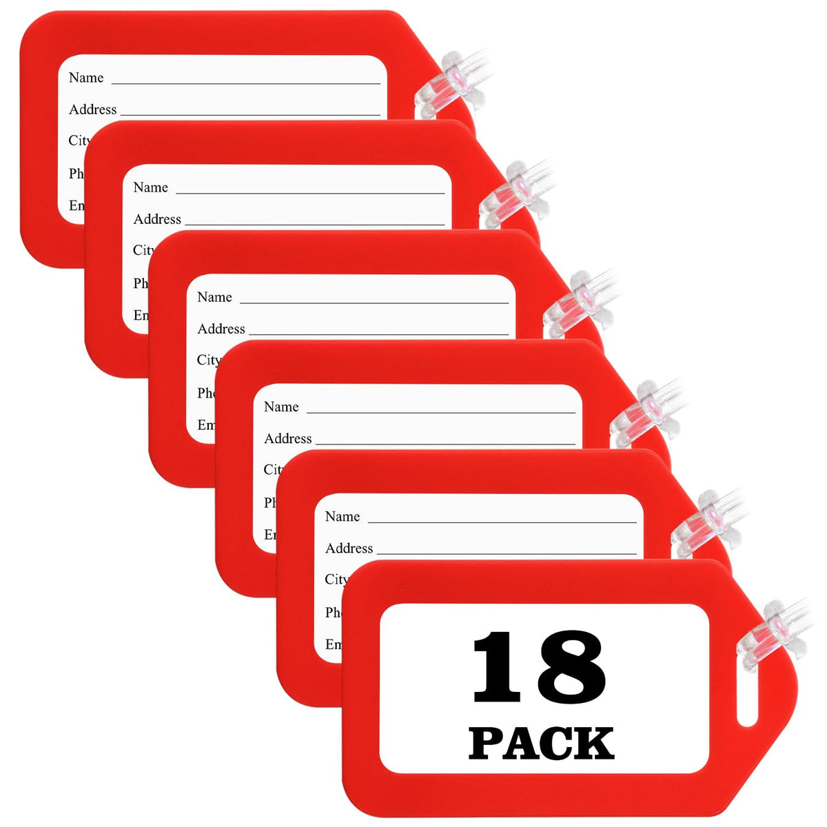 Sodsay 10 Pack Luggage Tag Bright Luggage Tags for Suitcases Bag Tags Name Tags for Kids Travel Accessories Must Haves by Sodsay (Colorful)