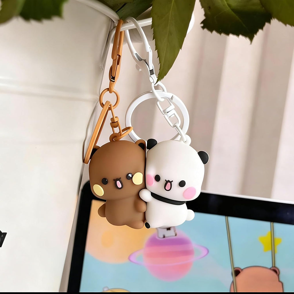 YOKUSHI 2 Pcs Cute Keychains Magnetic Matching Couples Stuff Key Chains for Women Boyfriend Girlfriend Valentine's Day Gifts