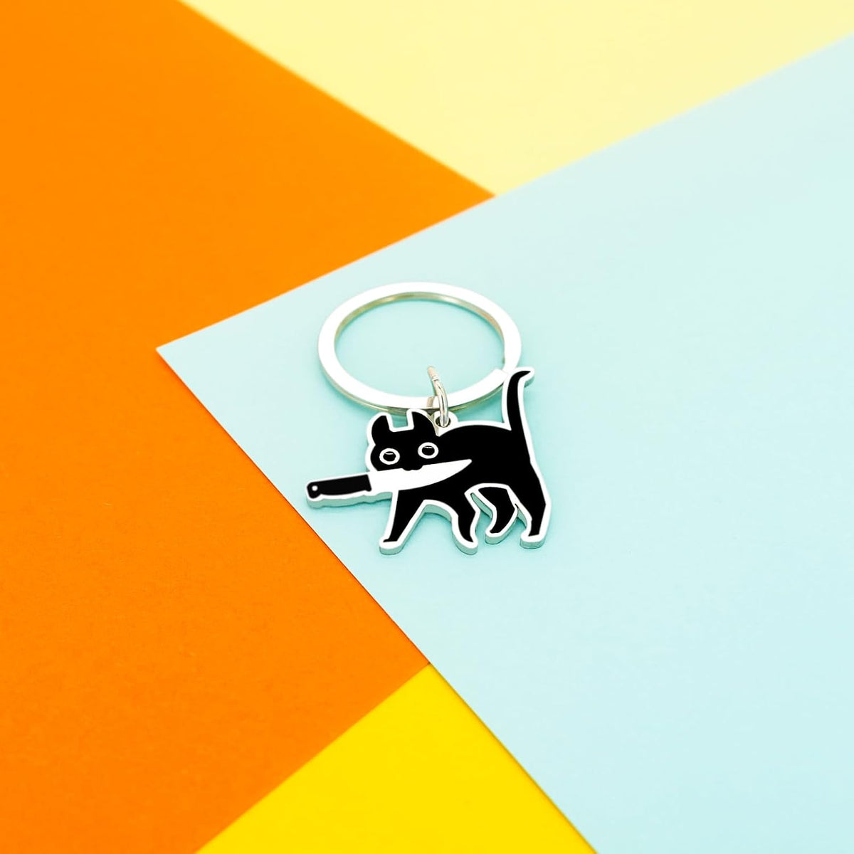 Cute Cat Keychain Halloween Christmas Stocking Stuffers for Women Adults Teens Boys Girls Cat Lover Gift Ideas