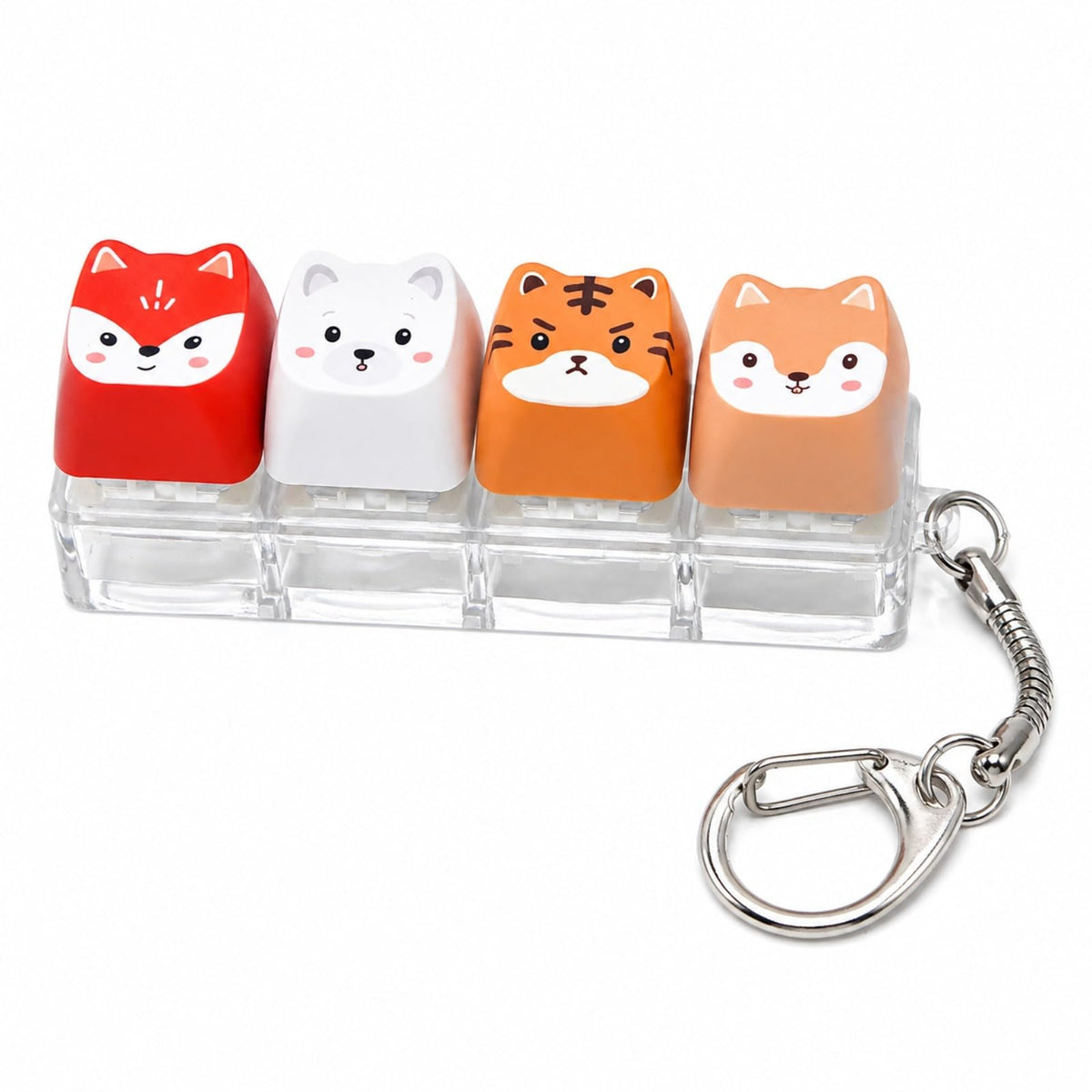 Cute Cat Keyboard Fidget Toy,Crisp Sound,Stress Relief Fidget Clicker Keychain,Creative Keycap Button, for Adults at Work, Travel, Home – Anxiety Relief & Focus Boost (Cat)