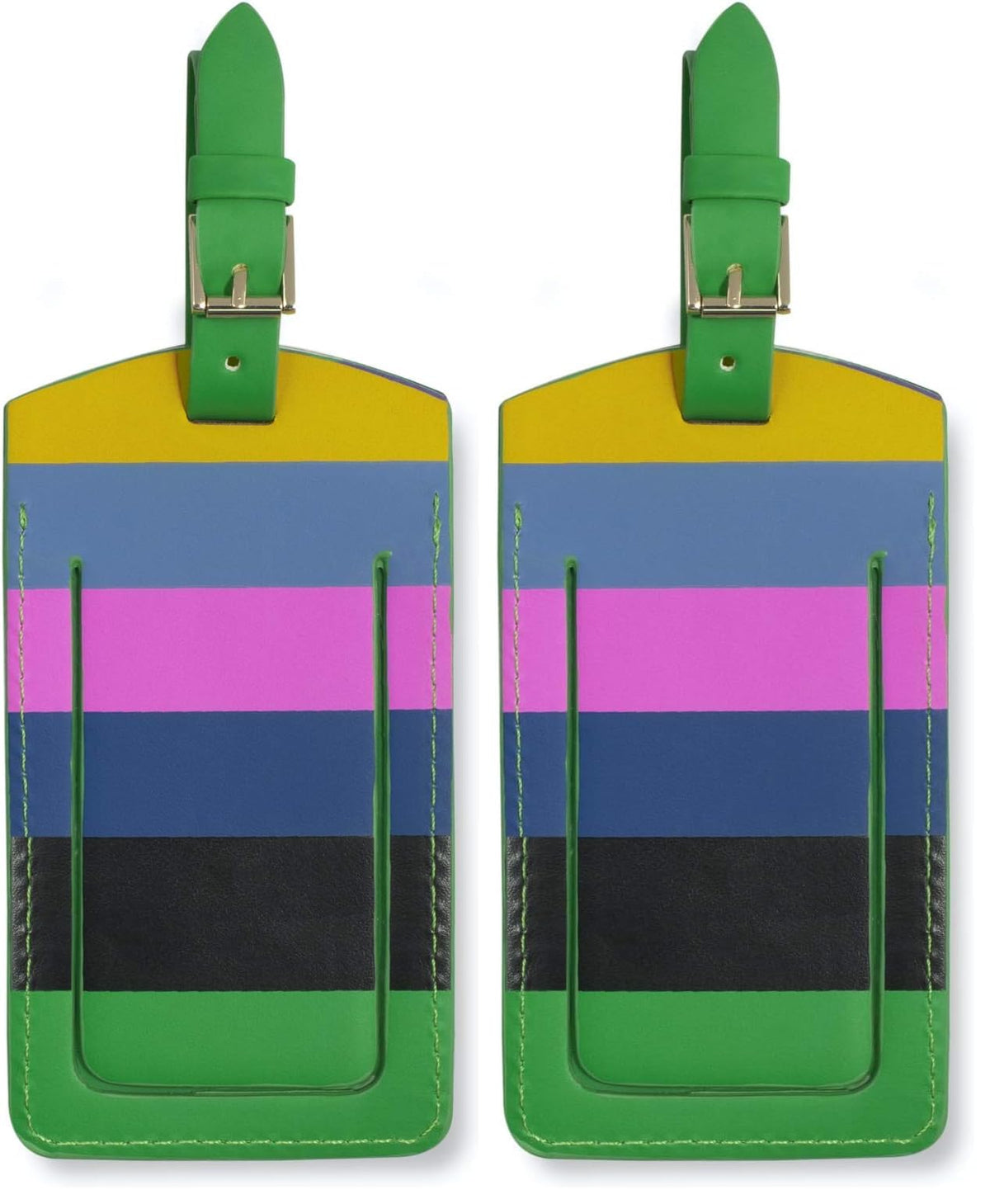 kate spade new york Leatherette Luggage Tag, Enchanted Stripe