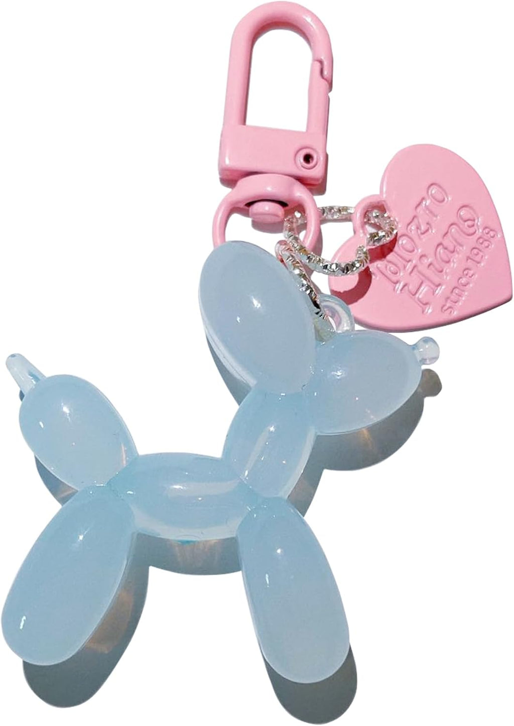LAEKOU Jelly Balloon Dog Keychain for Women, Cute Bag Charms Key Chain
