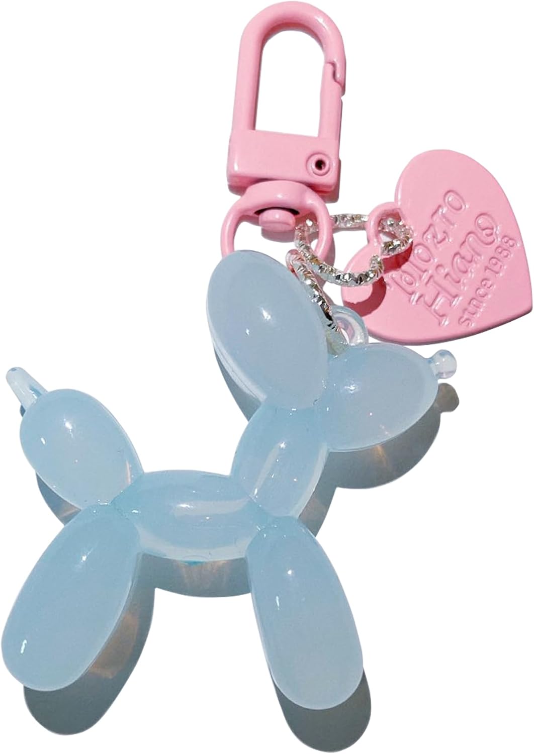 LAEKOU Jelly Balloon Dog Keychain for Women, Cute Bag Charms Key Chain