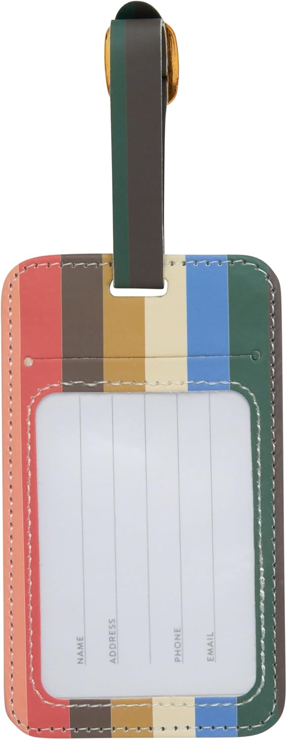 WORLD TRAVELER Luggage Tag Set 3 Pack Faux Leather Baggage Tags w/ID Cards