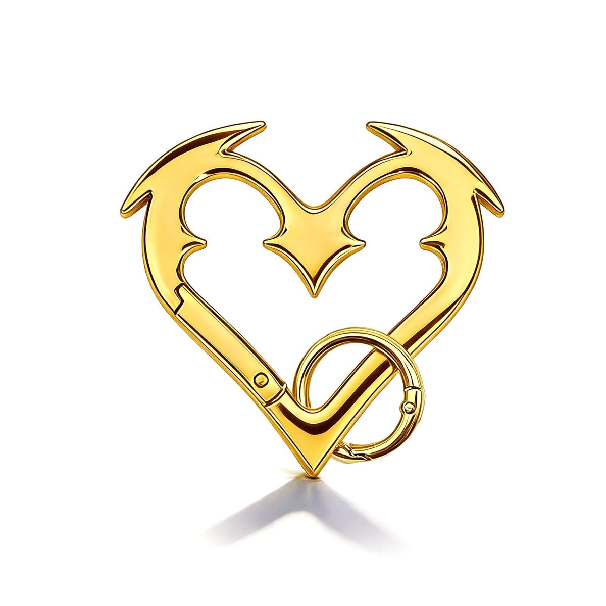 Angyape Y2K Heart Carabiner Keychain Cute Star Carabiner Clip for Keys Cool Key Ring Purse Bag Charms Goth Accessories Gifts