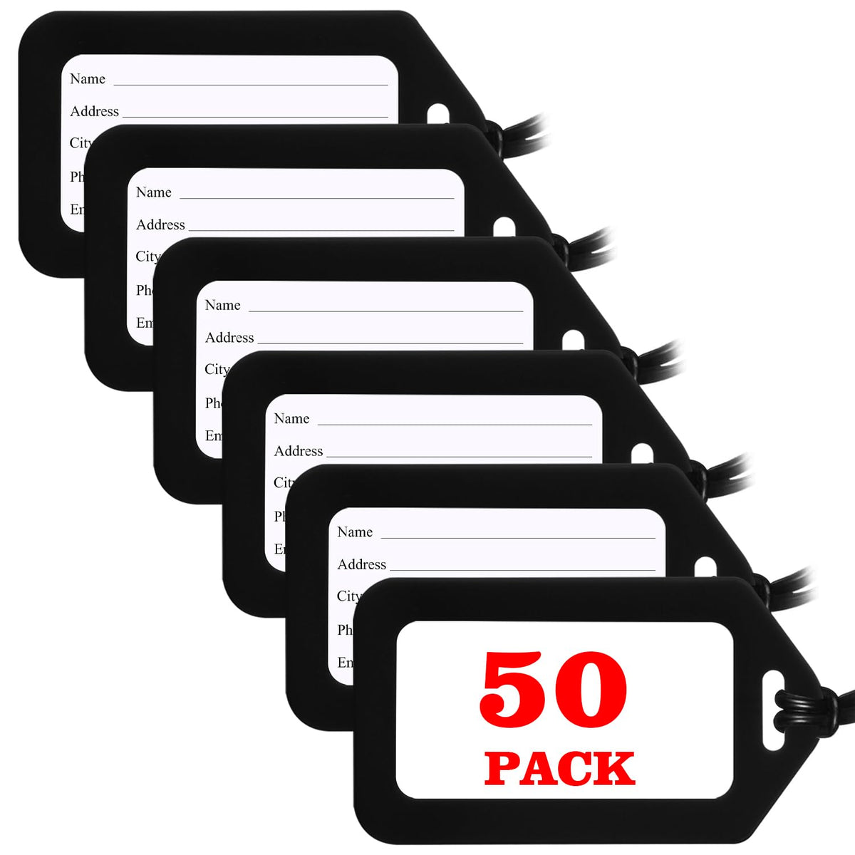 Sodsay 10 Pack Luggage Tag Bright Luggage Tags for Suitcases Bag Tags Name Tags for Kids Travel Accessories Must Haves by Sodsay (Colorful)