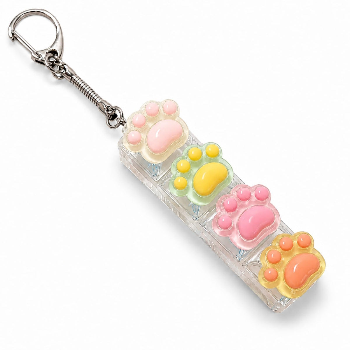 Cute Cat Keyboard Fidget Toy,Crisp Sound,Stress Relief Fidget Clicker Keychain,Creative Keycap Button, for Adults at Work, Travel, Home – Anxiety Relief & Focus Boost (Cat)