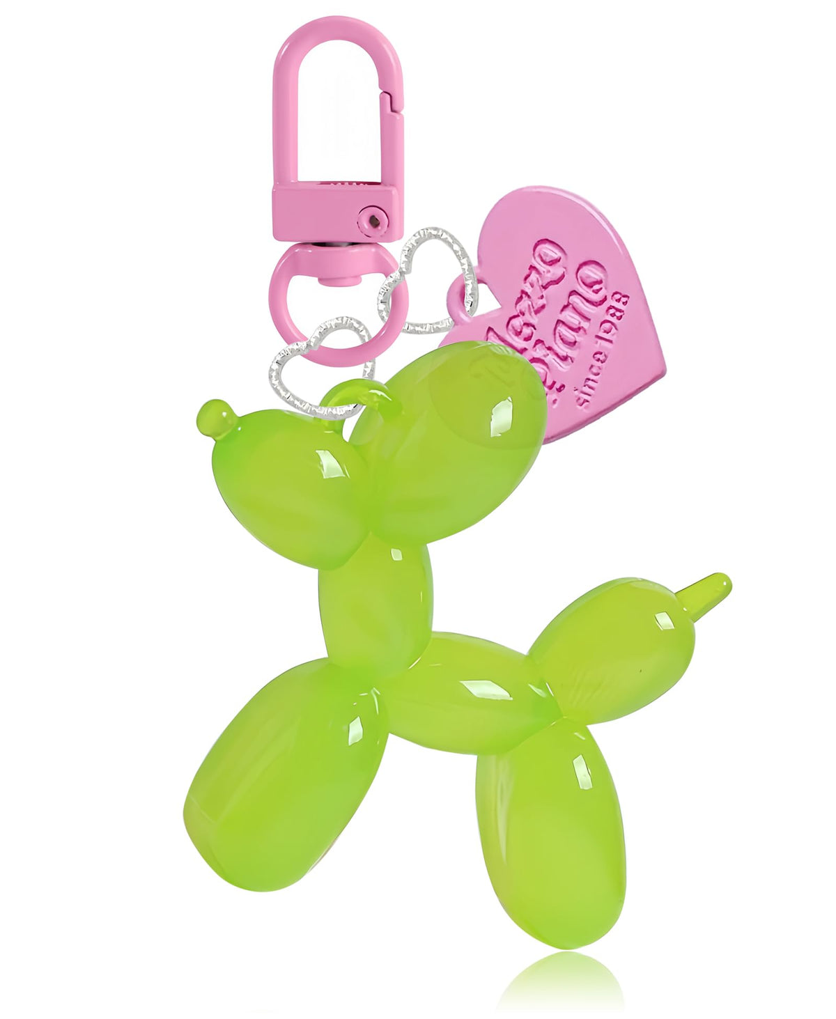 LAEKOU Jelly Balloon Dog Keychain for Women, Cute Bag Charms Key Chain