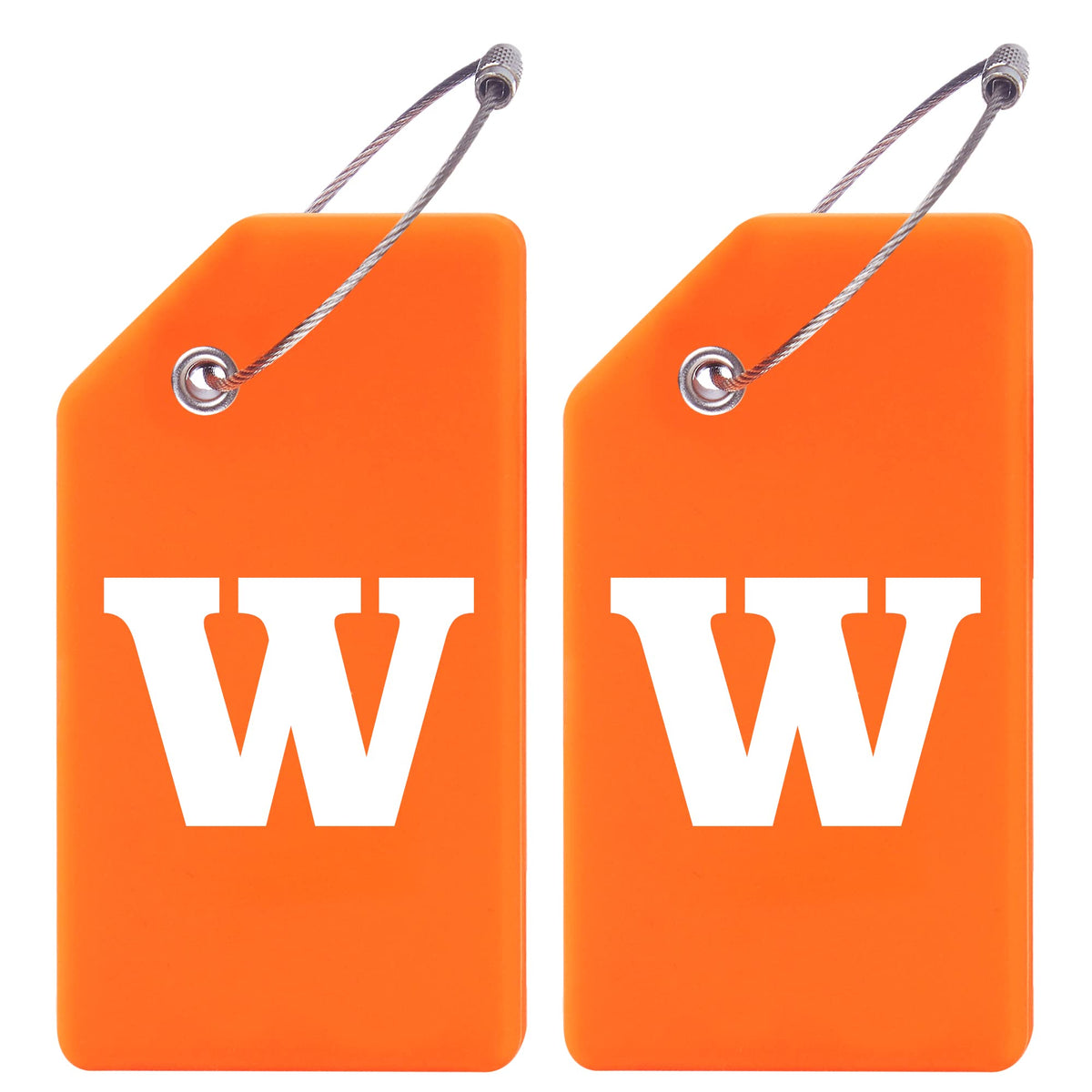 Gostwo 2 Pack Silicone Initial Luggage Tags for Suitcases Travel Essentials