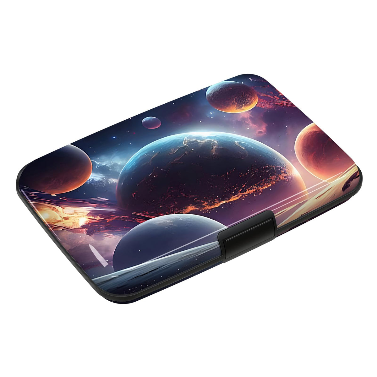 Mini RFID Blocking Credit Card, Cute Cat Wallet Credit Cards Holder Business Card Case Aluminum Metal Travel ID Case for Men Women