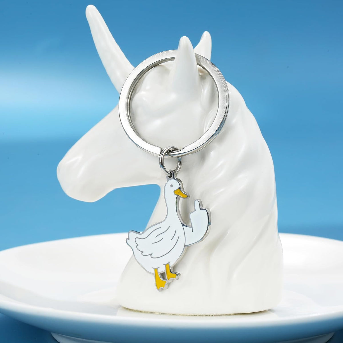 Cute Duck Keychain Funny Gifts for Women Men Cute Keychains for Women