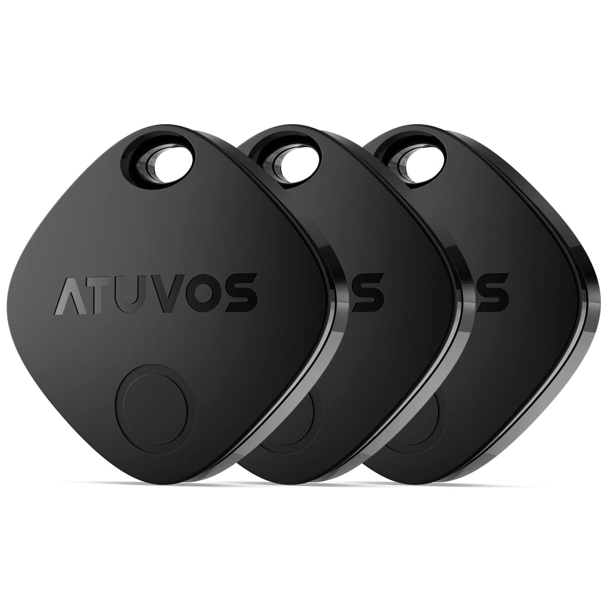 ATUVOS Air Tracker Tags-4 Pack, Bluetooth Luggage Tracker Works with Apple Find My APP (iOS Only, Not for Android), Keys Finder and Item Locator for Luggage, Backpack, Suitcases, Replaceable Battery