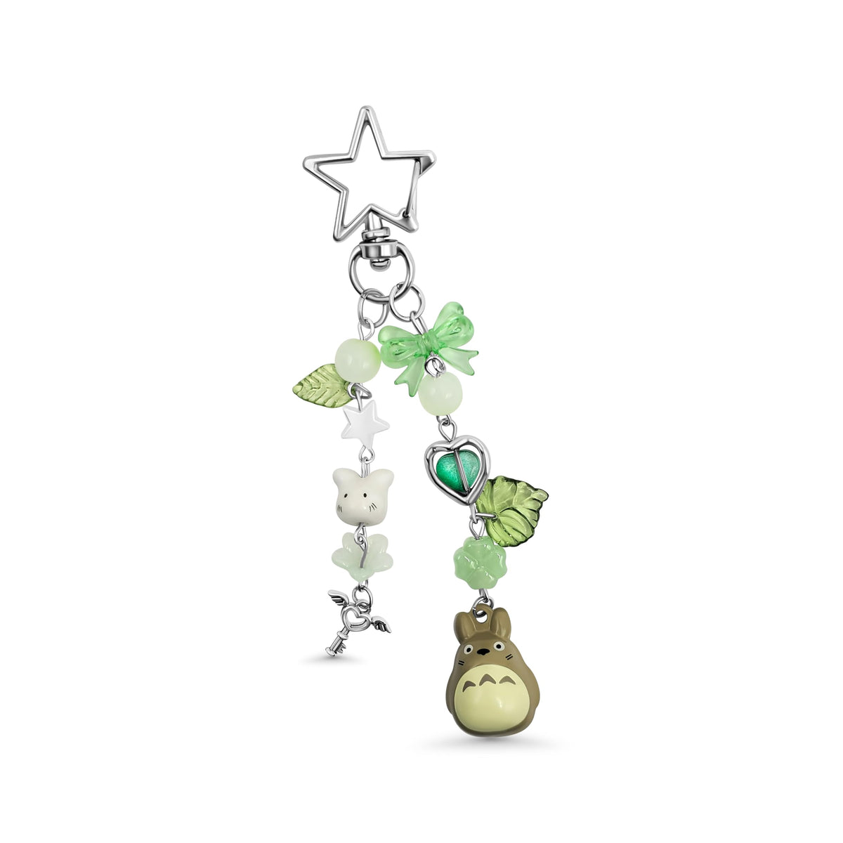 Keychain, Gifts for Animal & Anime Lovers, Y2K Heart Bow Pendant, Women Girls Kawaii Bag Charm