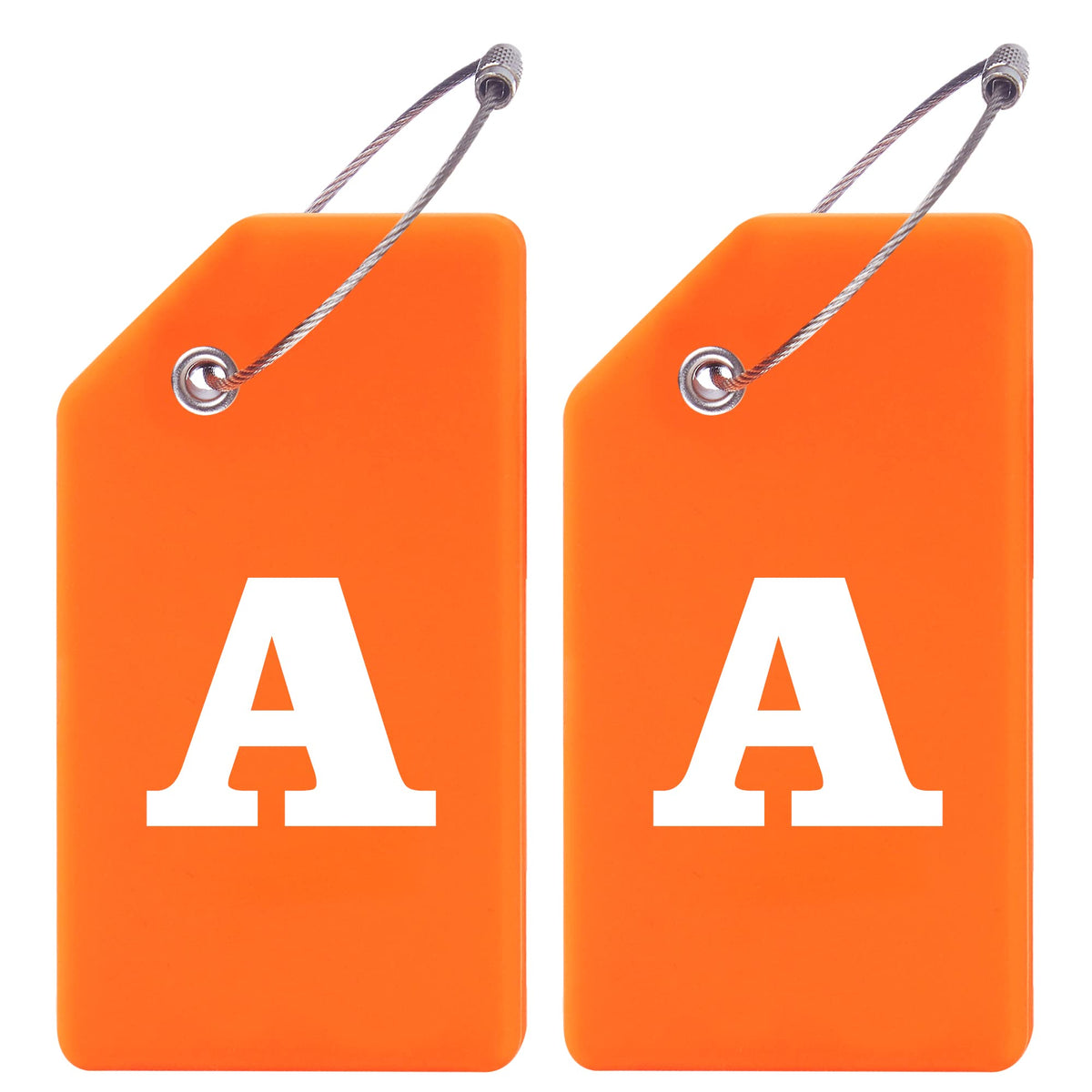 Gostwo 2 Pack Silicone Initial Luggage Tags for Suitcases Travel Essentials
