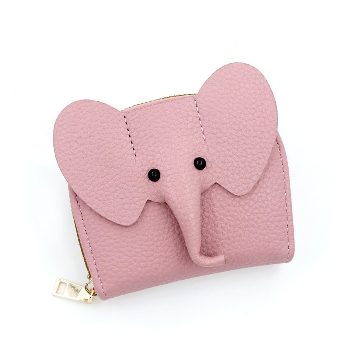 Wallet Card Holder, RFID Blocking Purse,Cute Elephant Small Minimalist Leather Credit for Women, Girls, Ladies (Red)