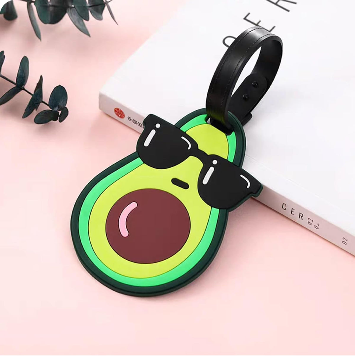 Cute Silicone Luggage Tag Funny Fruit Travel Bag Tags (Avocado)
