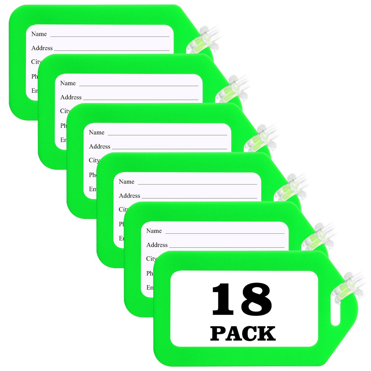 Sodsay 10 Pack Luggage Tag Bright Luggage Tags for Suitcases Bag Tags Name Tags for Kids Travel Accessories Must Haves by Sodsay (Colorful)