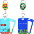 Pounchi Cute Cartoon Retractable Badge Reels (2 Pack) with Badge Holder