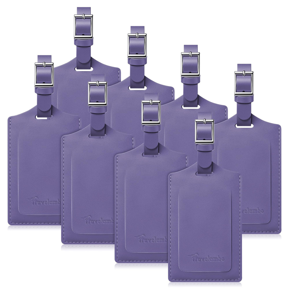 Travelambo 8 Pack Luggage Tags for Suitcases Airplane Travel Essentials