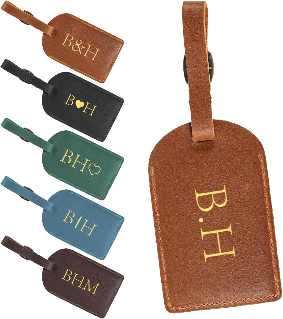 Personalized Leather Luggage Tag with Name, Handmade Customed Travel Bag Tag Cover for Women, Men, Premium Boarding Pass Protector for Suitcases, Family Vacation Gift for Travel Mother Day Father Day