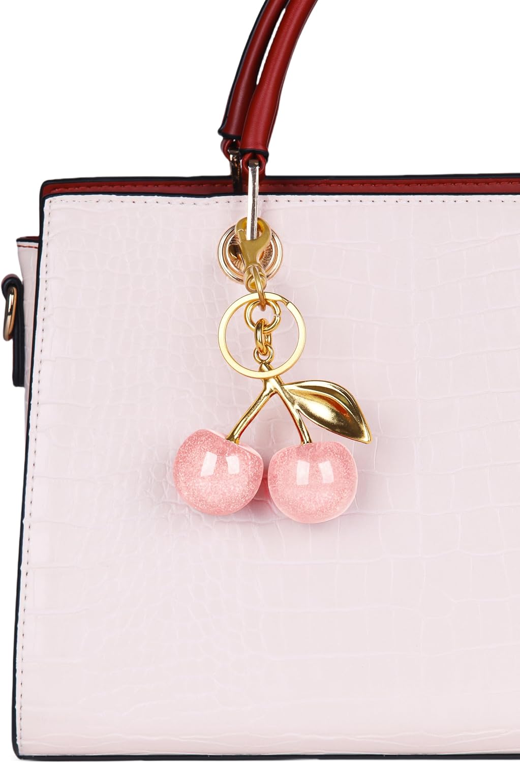 OVRUNS Cherry Bag Charm Cute Accessories Sparkling Purse Charms for Women