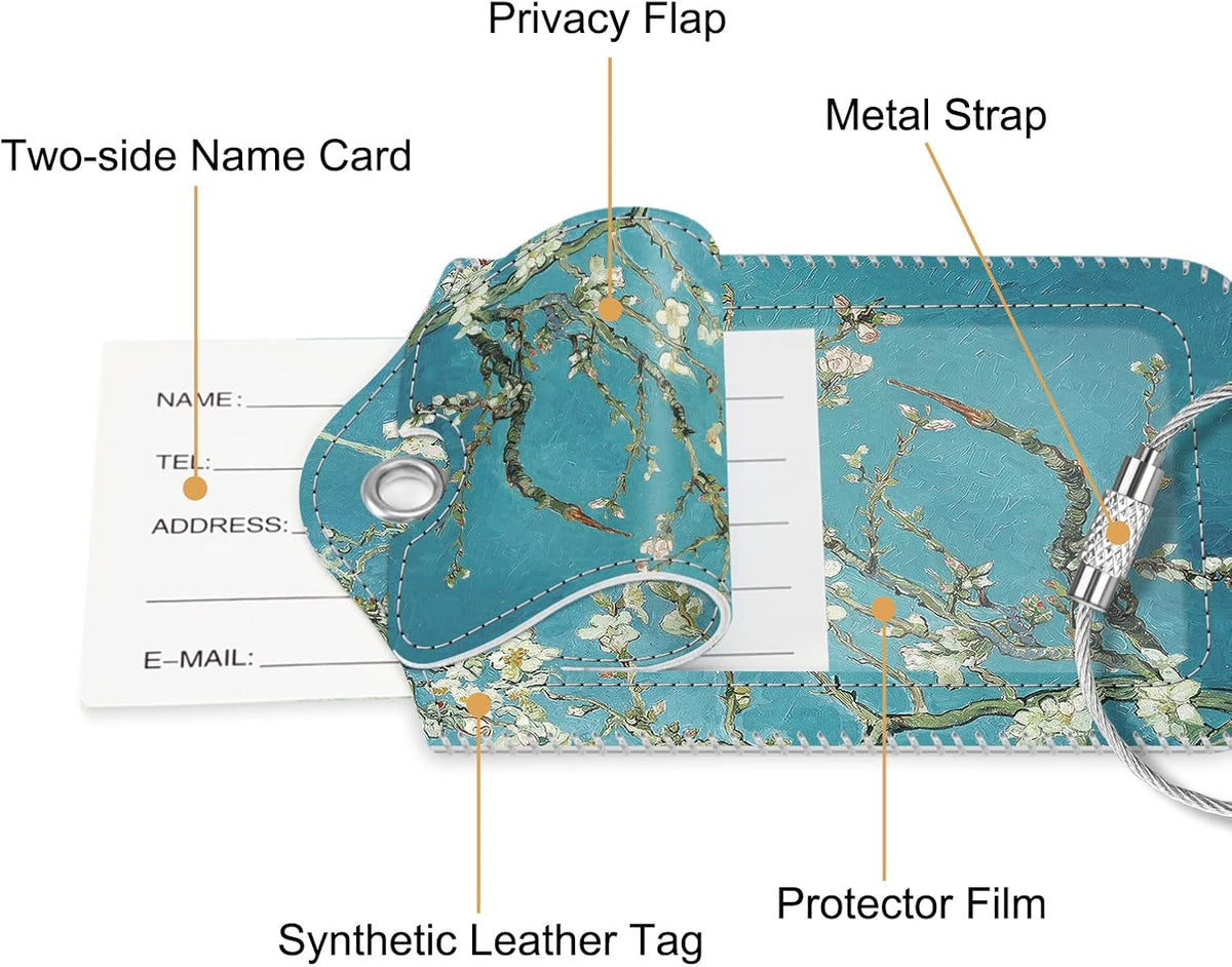 Fintie Luggage Tags Privacy Cover ID Label for Travel Bag Suitcase